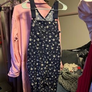 Duluth Trading Co. Heirloom Overalls Daisy Print Mx31 NWT!
